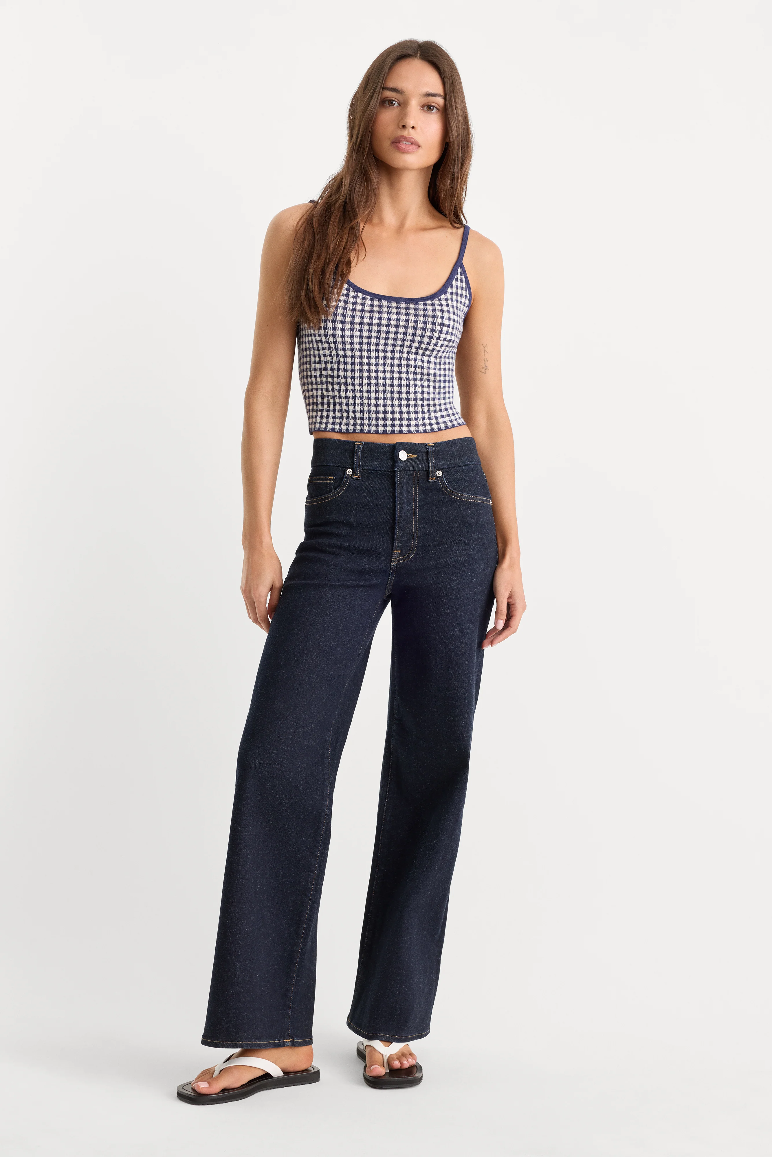 ALWAYS FITS SLIM PETITE PALAZZO JEANS | RINSE - Image 3