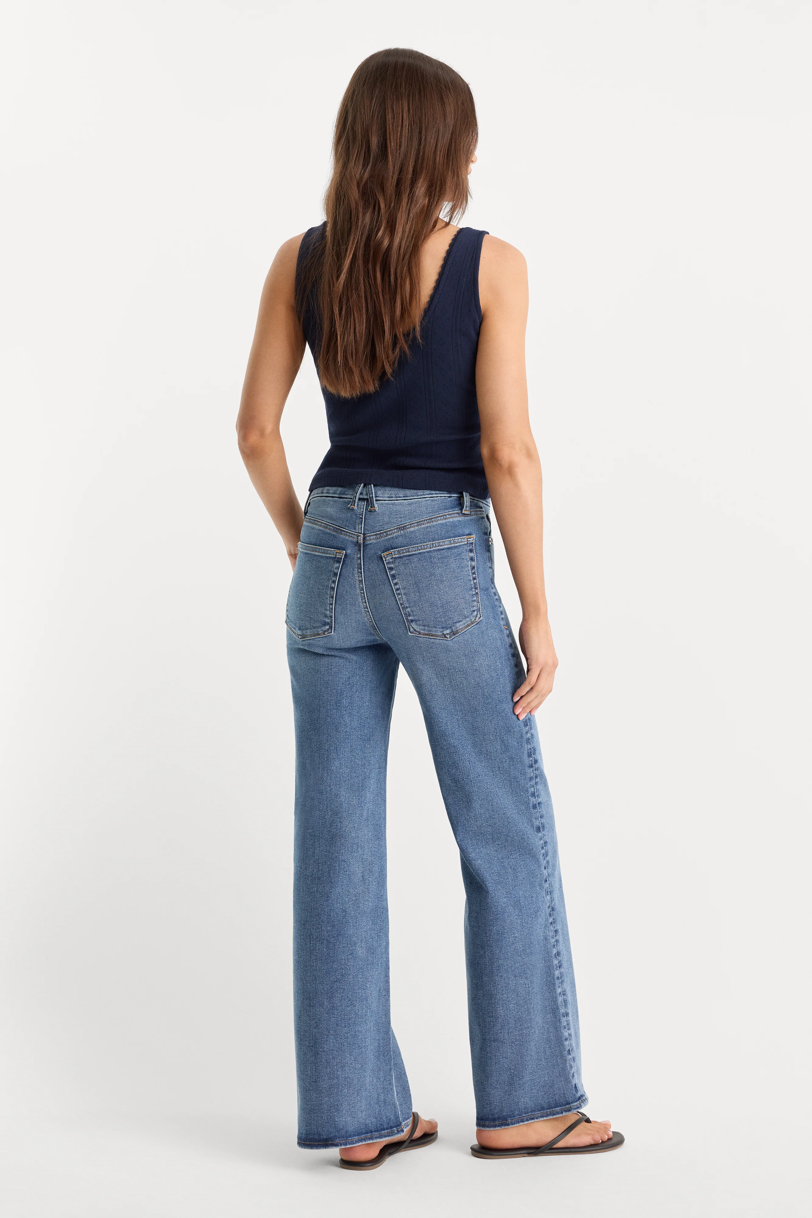 ALWAYS FITS SLIM PETITE PALAZZO JEANS | TAWNY - Image 5