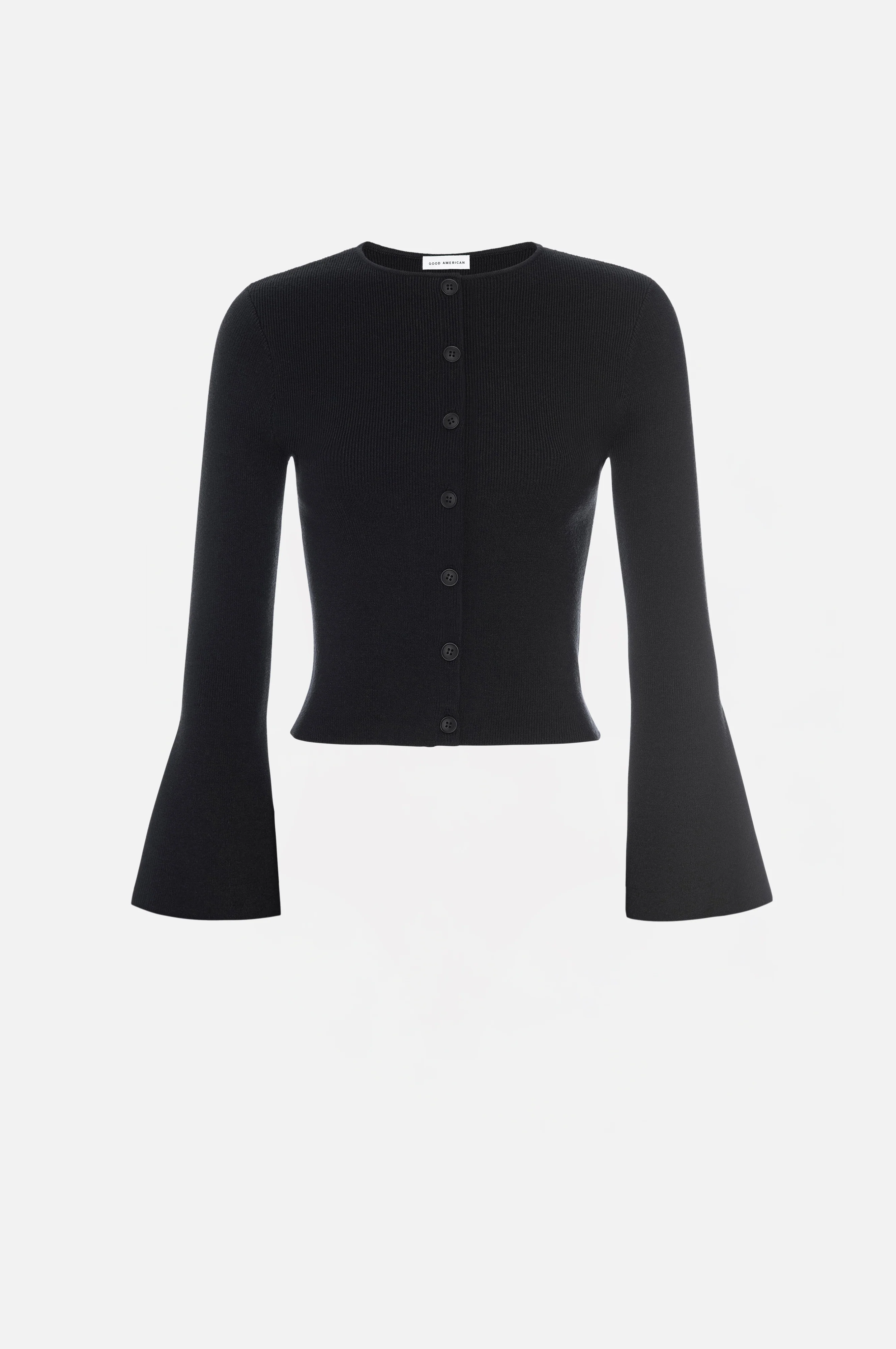 BELL SLEEVE KNIT CARDIGAN | BLACK001 - Image 5