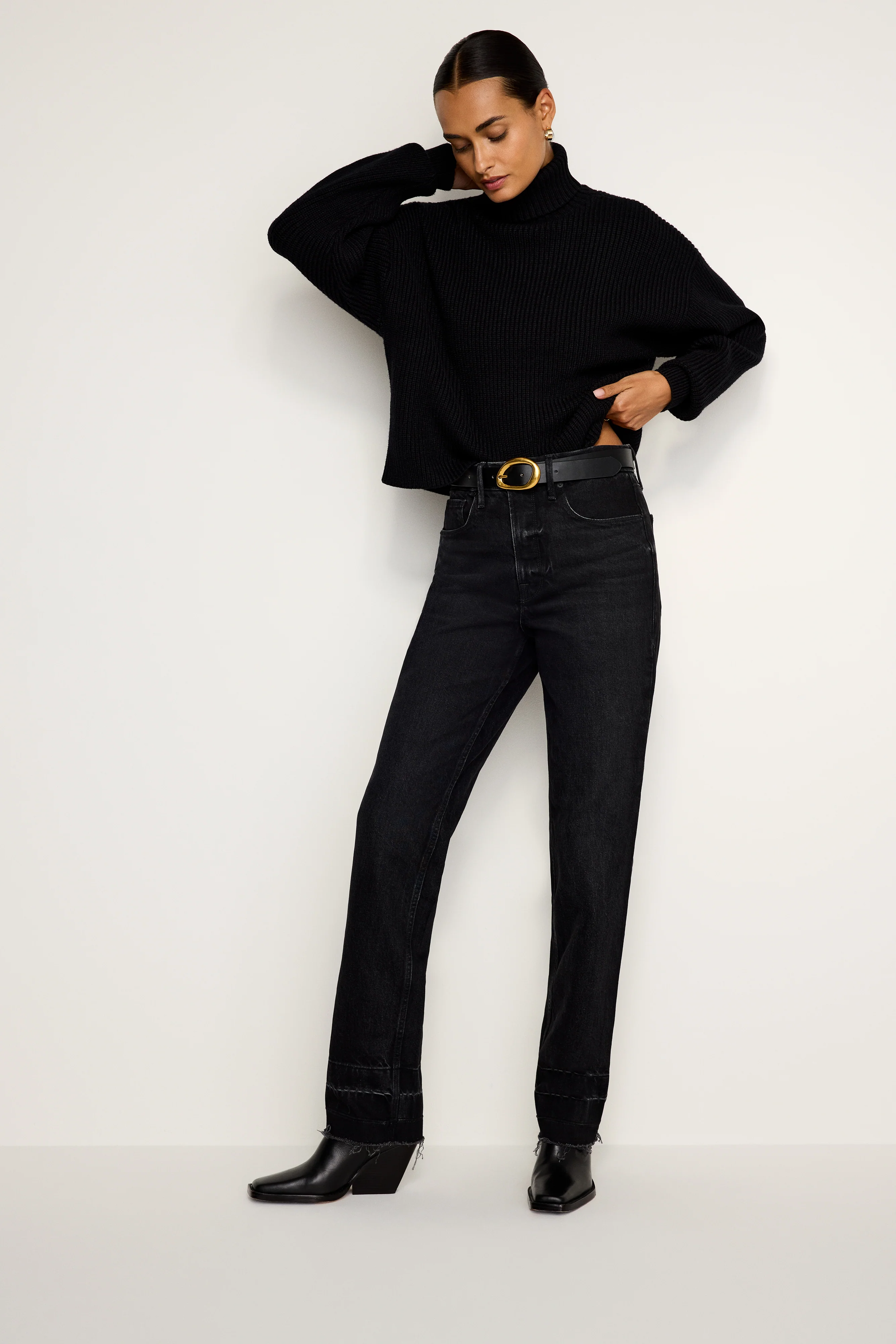 CLASSIC OVAL BUCKLE BELT | BLACK001 - Image 4