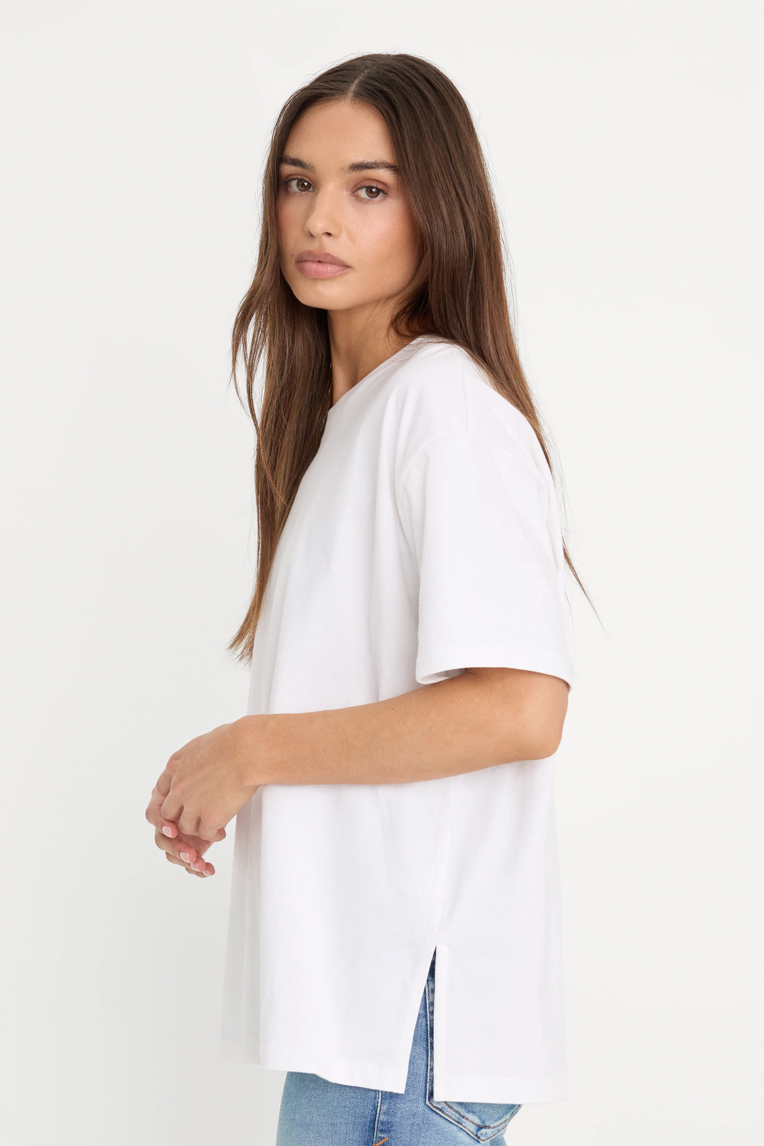 COTTON OVERSIZED TEE | WHITE001 - Image 2