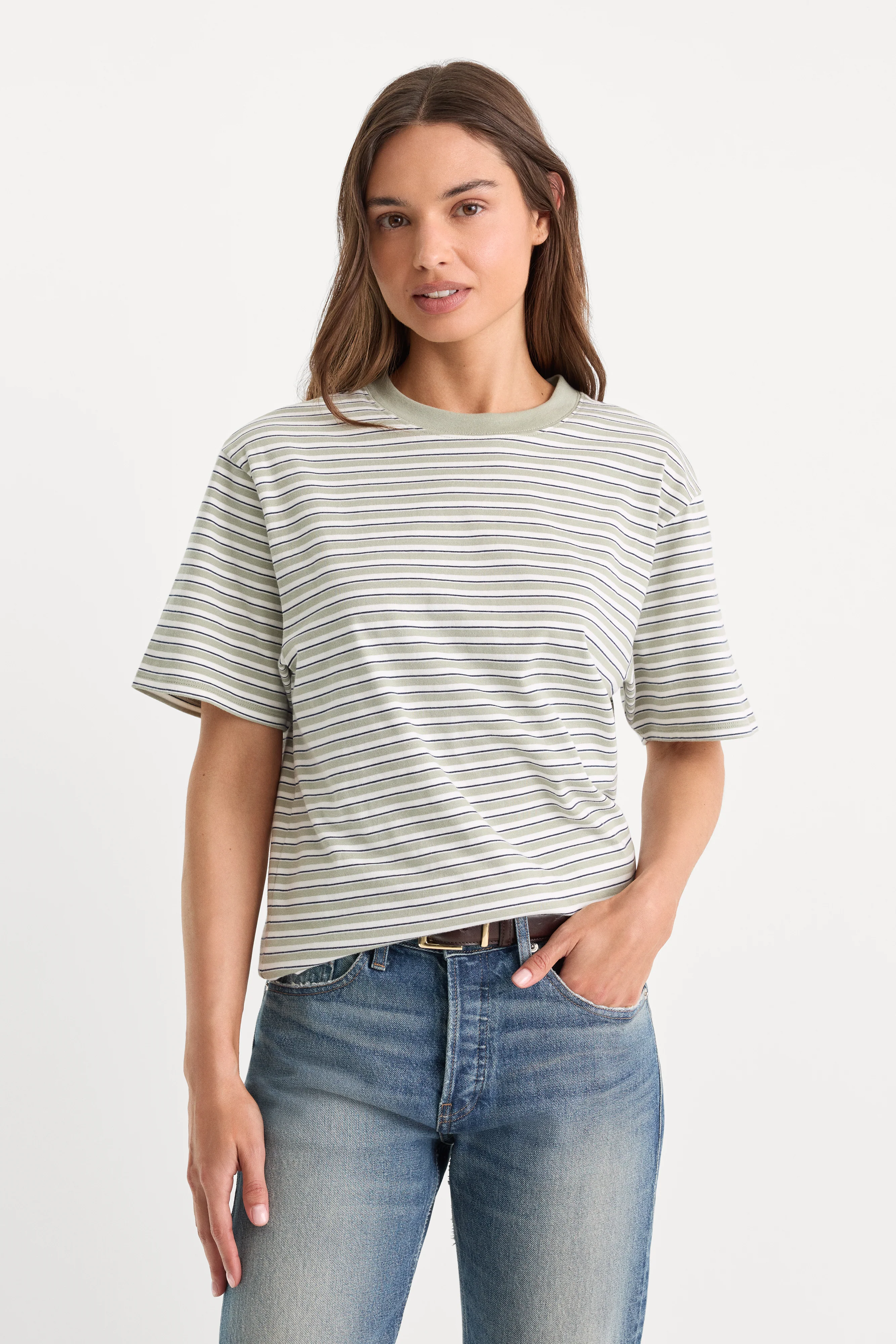 THE OVERSIZED TEE | CLASSIC STRIPE MOSSWELL - Image 2