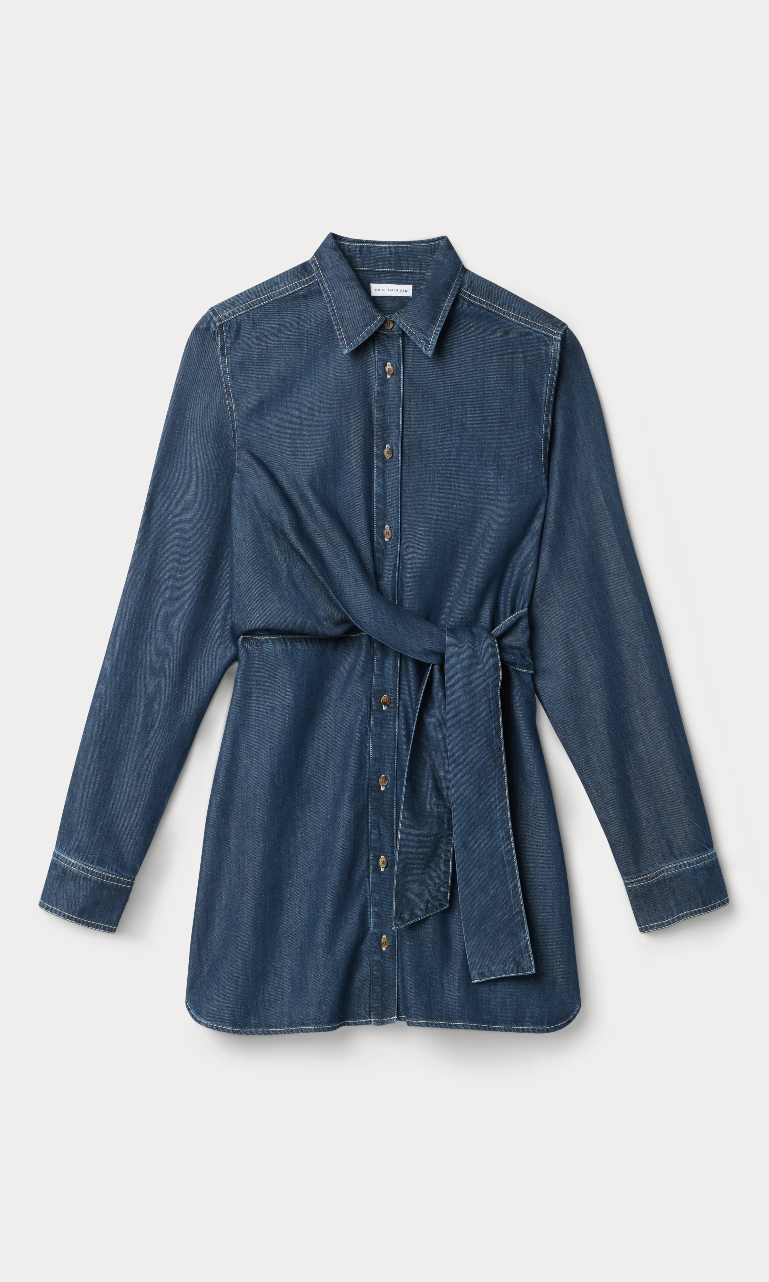 DENIM WRAP SHIRT DRESS | INDIGO1187 - Image 5