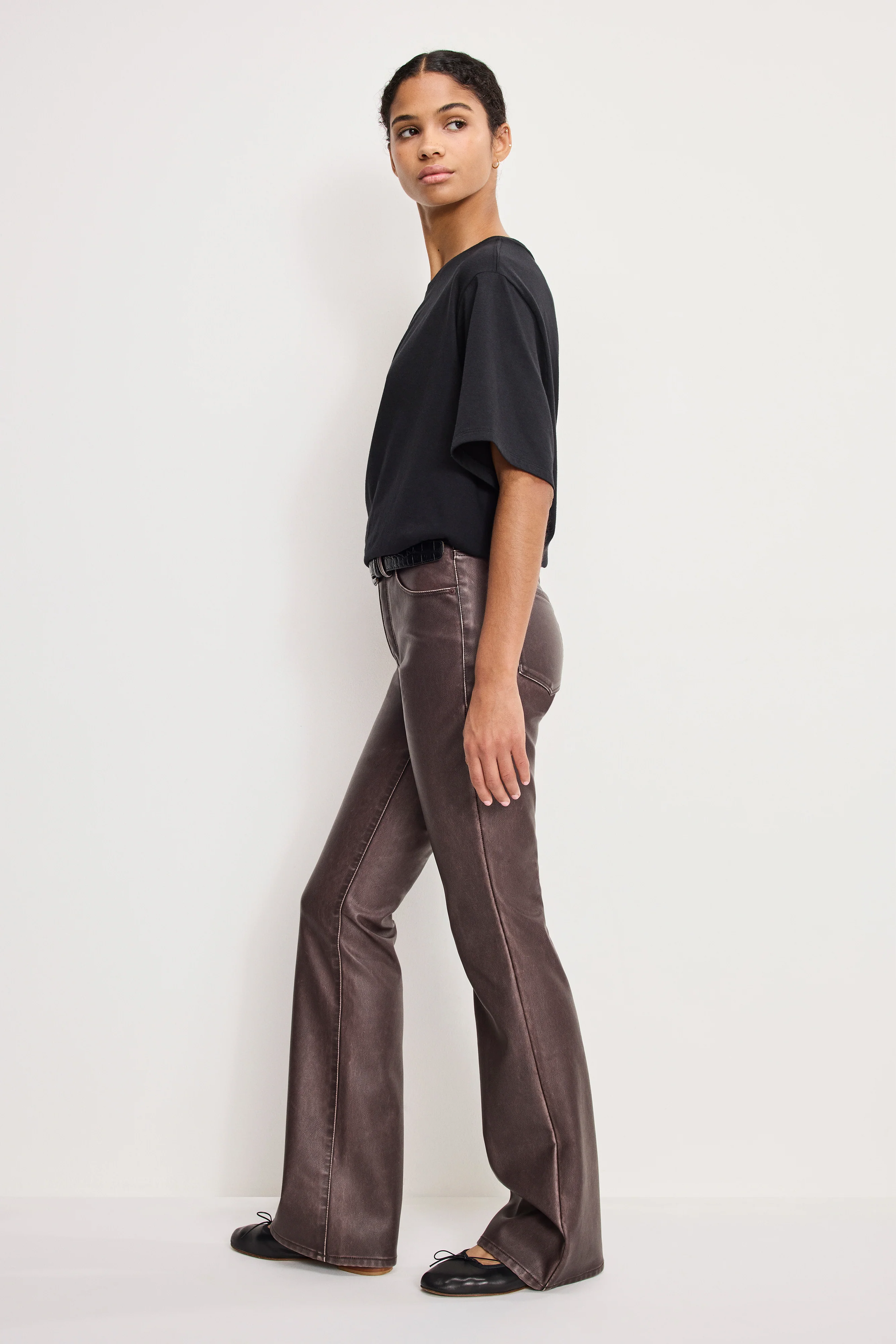 GOOD CLASSIC BOOTCUT FAUX LEATHER PANTS | VAMP001 - Image 2