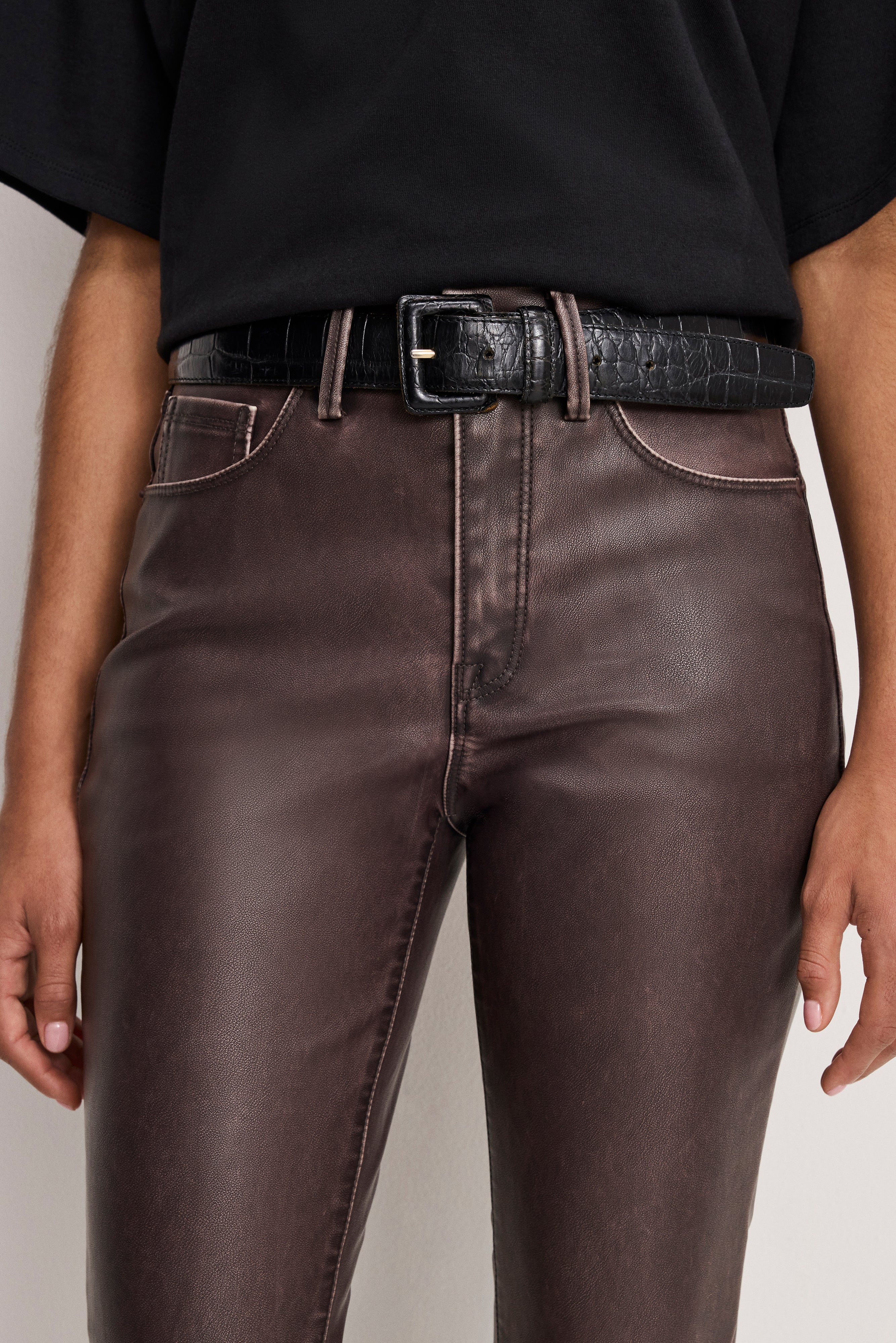 GOOD CLASSIC BOOTCUT FAUX LEATHER PANTS | VAMP001 - Image 5