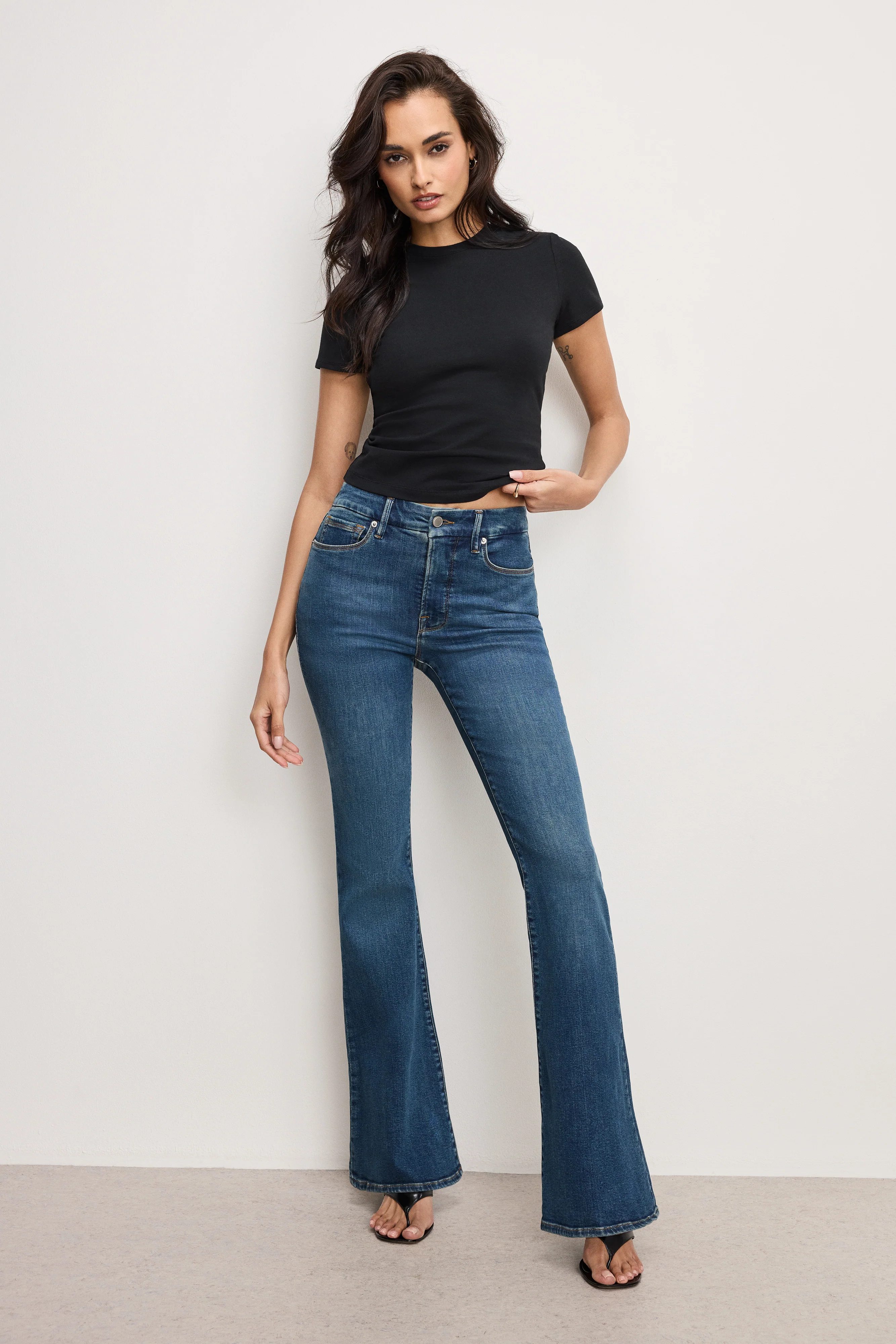 GOOD LEGS FLARE JEANS | BLUE004 - Image 5