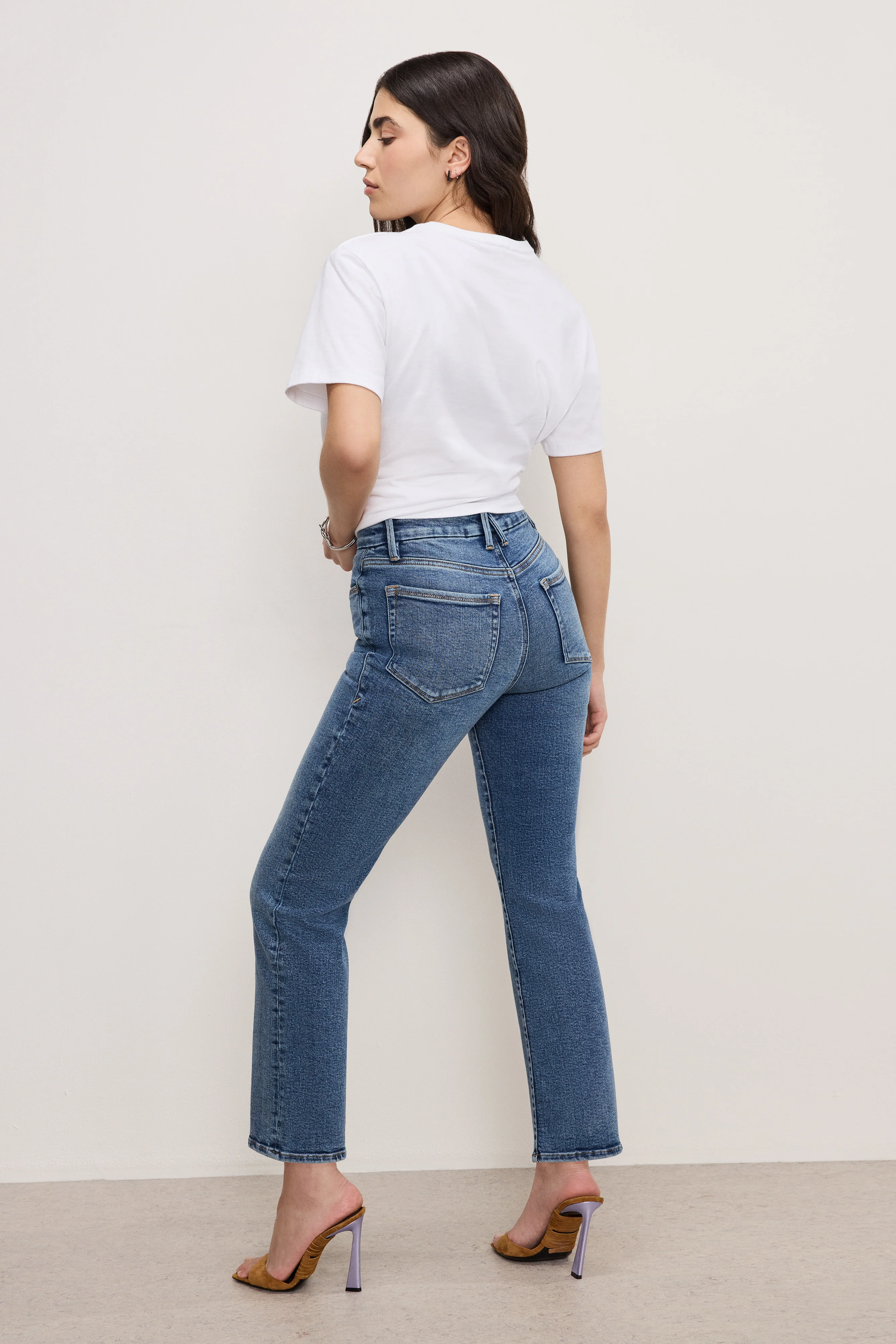 GOOD PETITE STRAIGHT COMPRESSION JEANS | INDIGO254 - Image 4