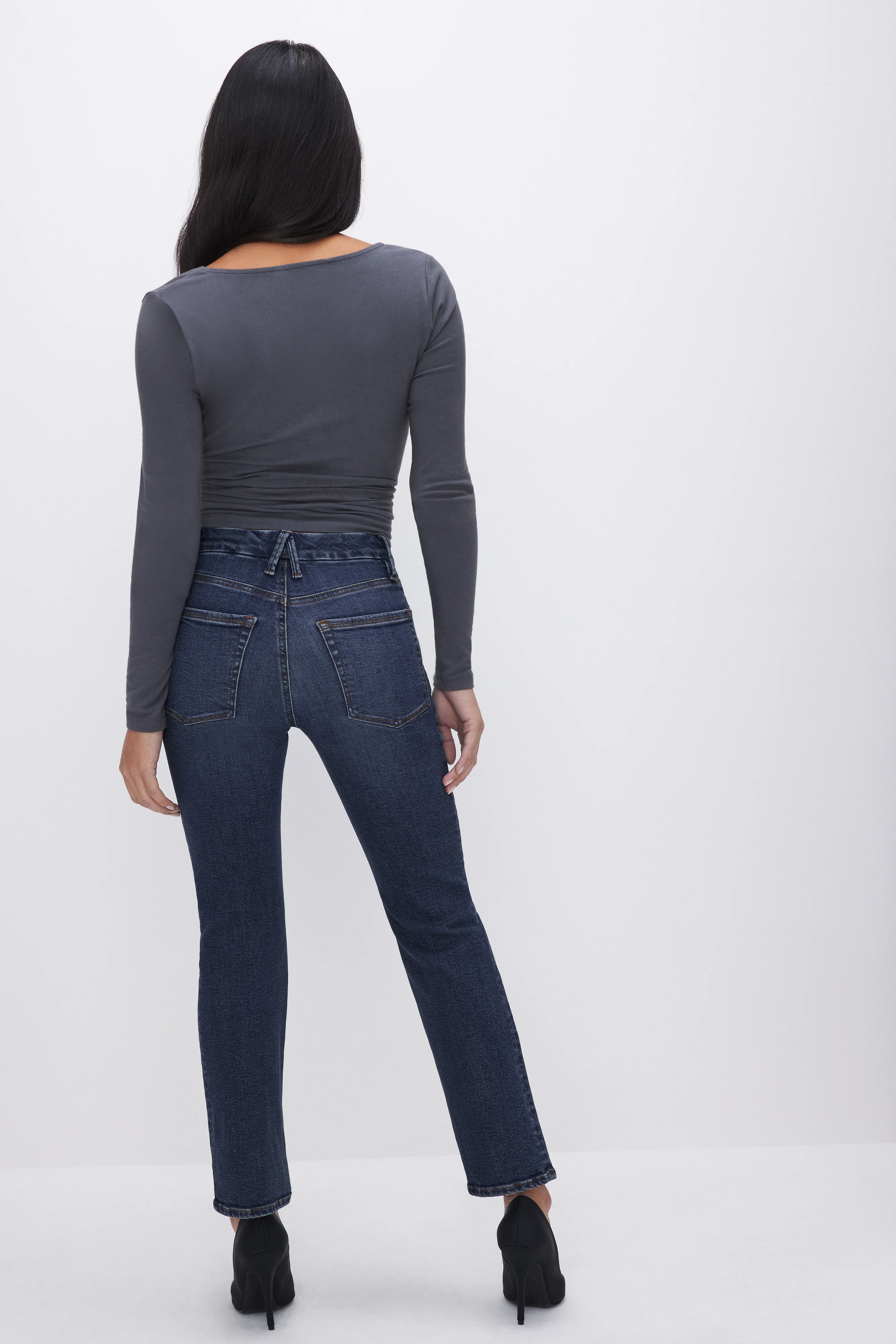 GOOD PETITE STRAIGHT JEANS | BLUE004 - Image 4