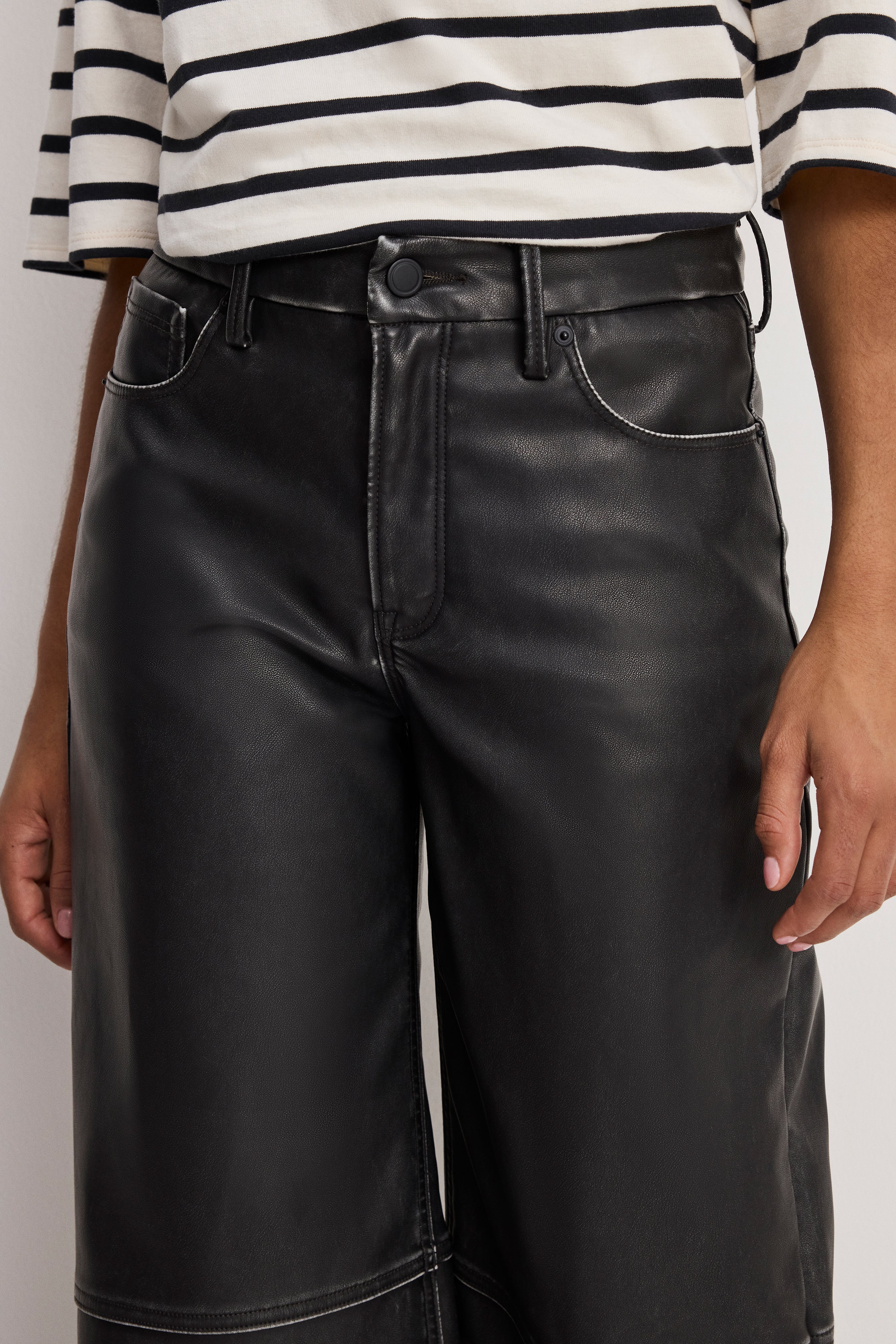 GOOD SKATE FAUX LEATHER PANTS | BLACK001 - Image 5