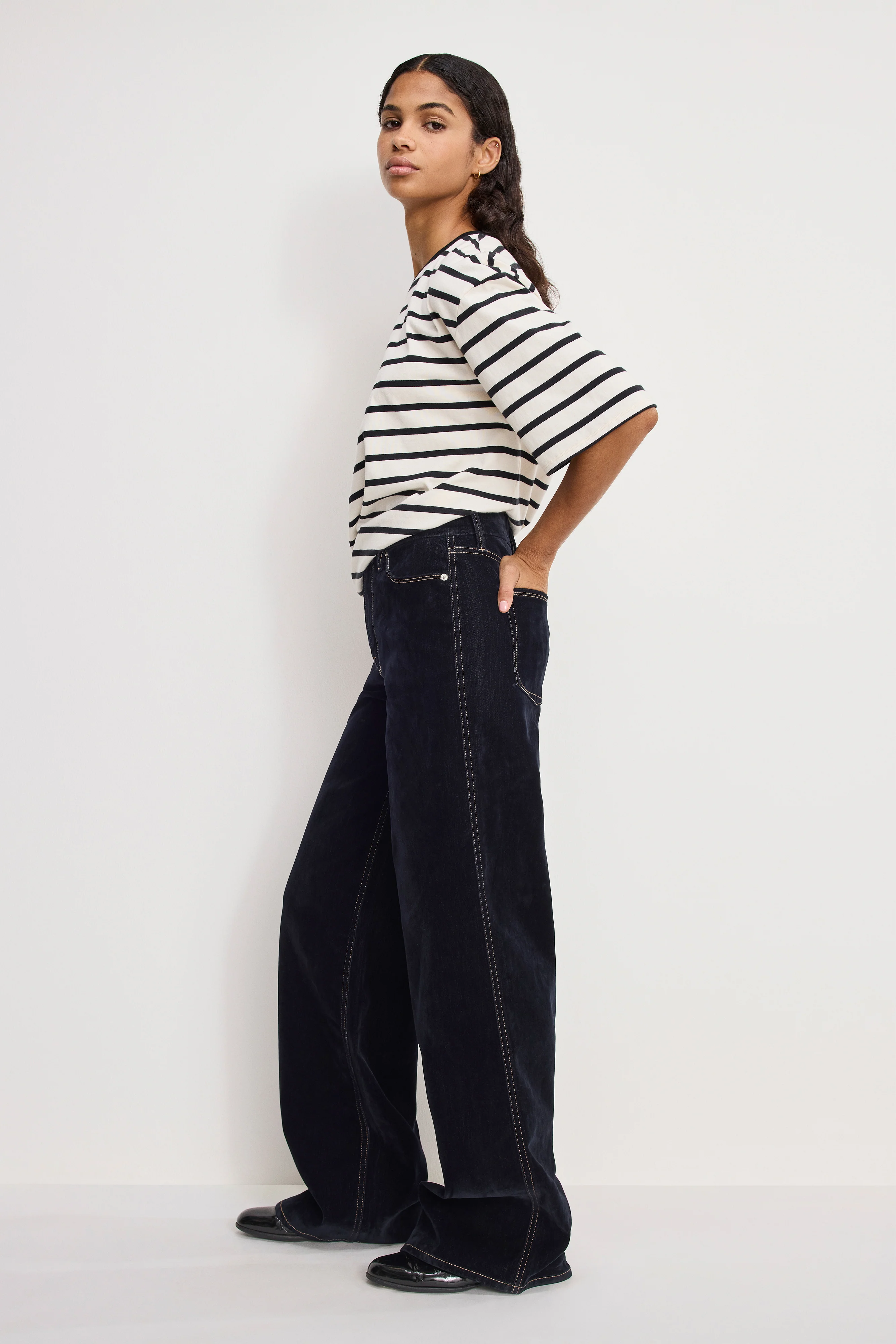 GOOD SKATE FLOCKED DENIM JEANS | INDIGO939 - Image 2