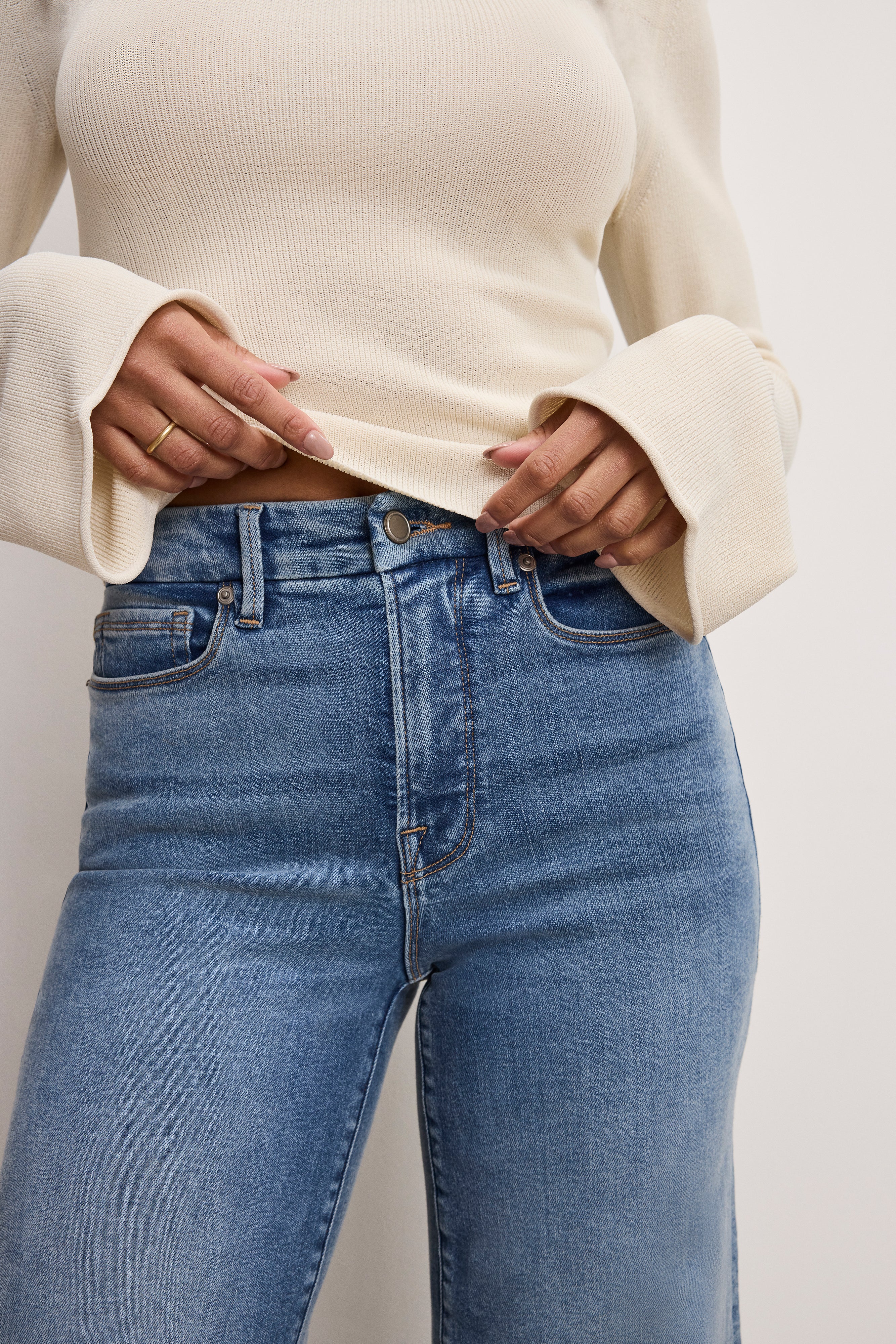 GOOD WAIST PALAZZO COMPRESSION JEANS | INDIGO837 - Image 4