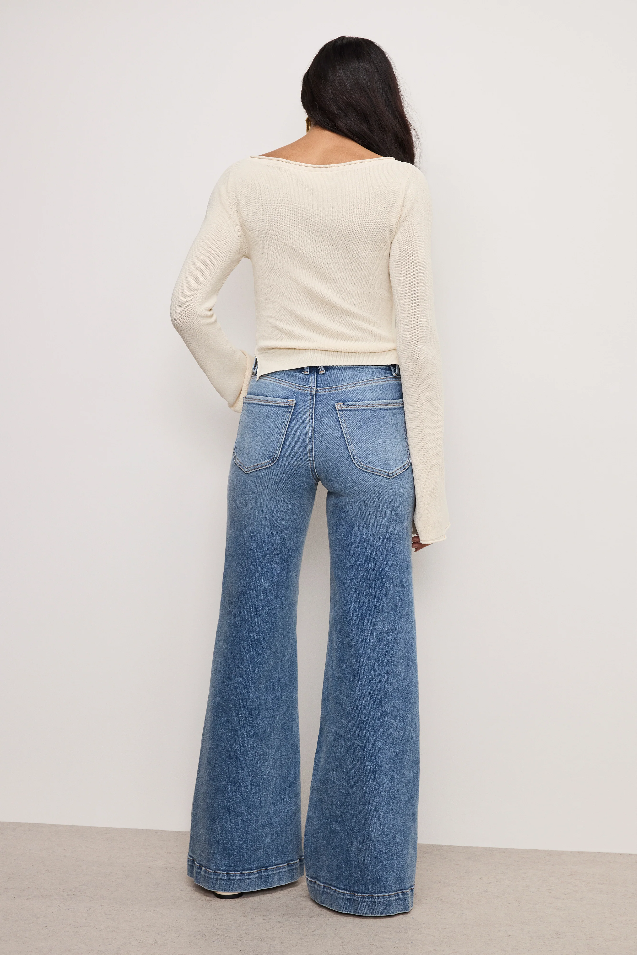 GOOD WAIST PALAZZO COMPRESSION JEANS | INDIGO837 - Image 5