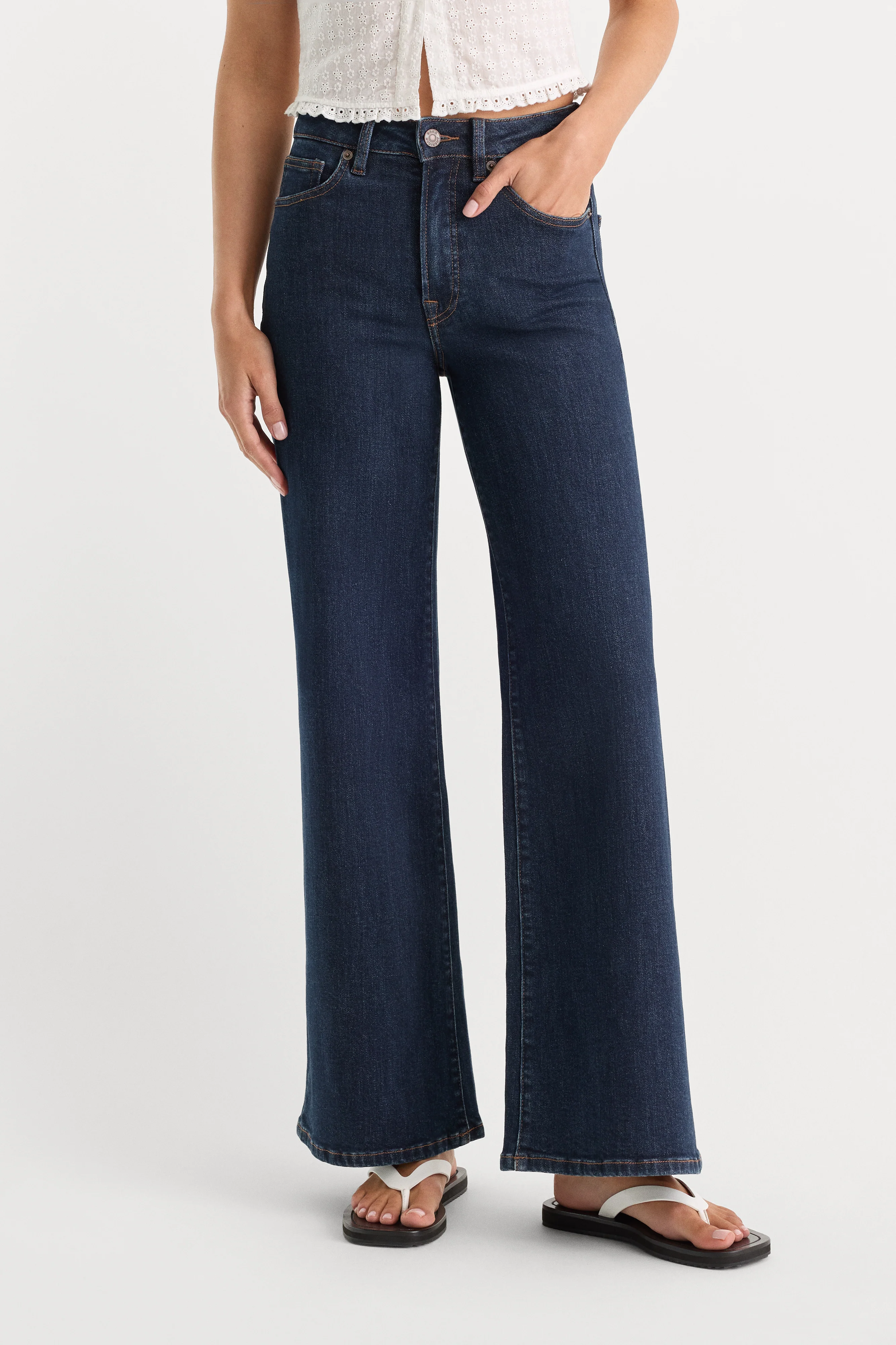 GOOD WAIST PALAZZO ANKLE JEANS | INDIGO1231 - Image 2
