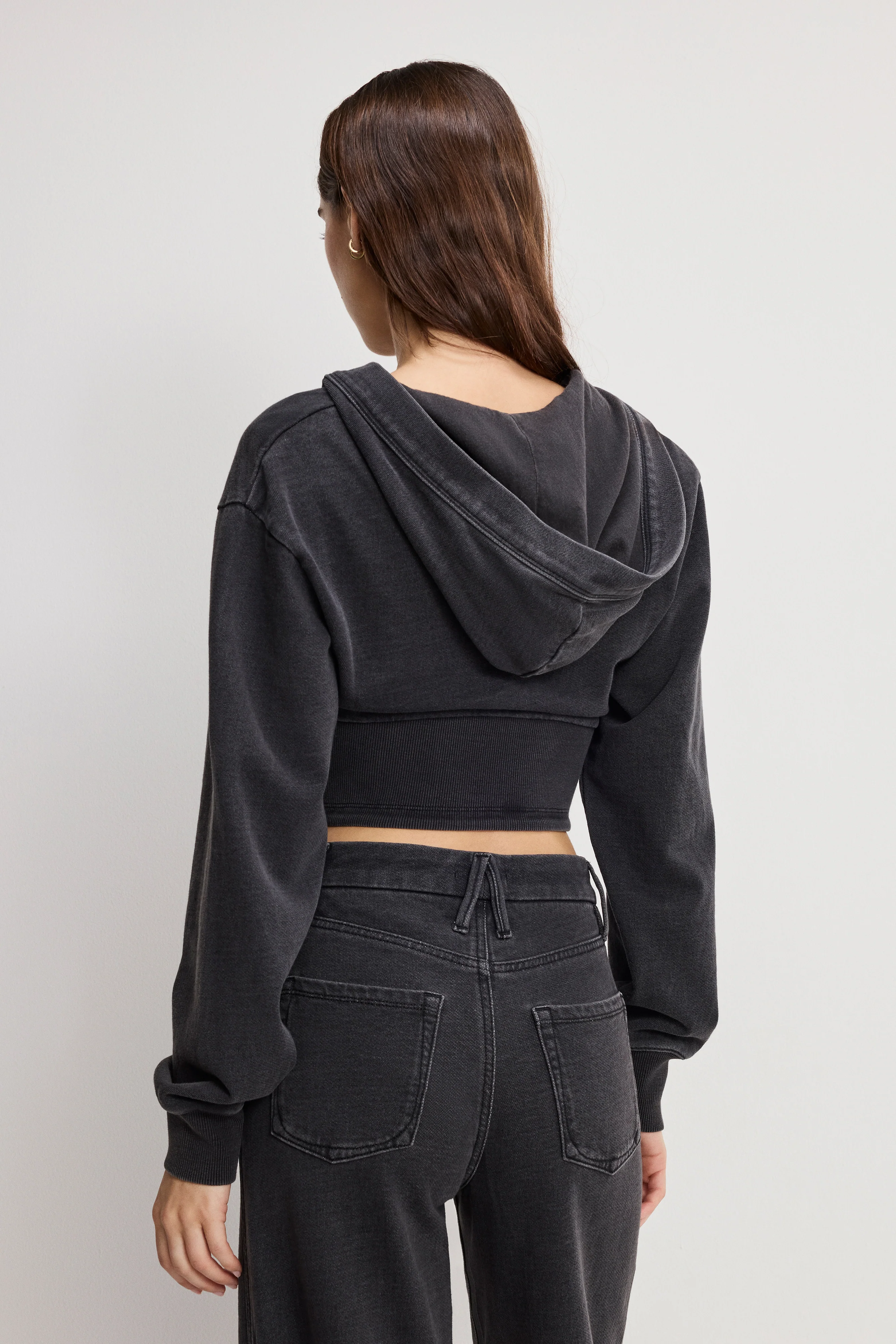 JEANIUS ZIP UP HOODIE | BLACK430 - Image 5