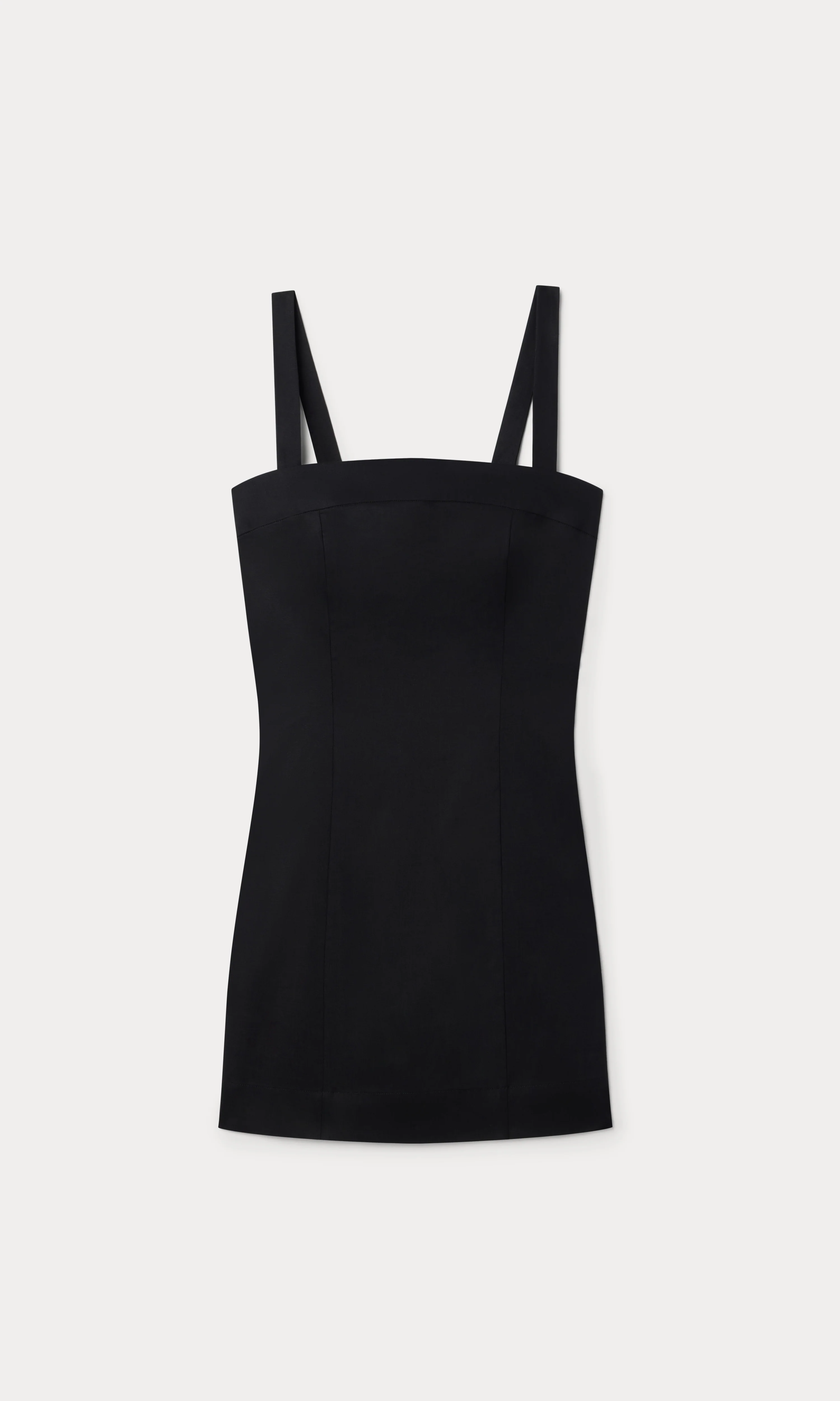 THE STRUCTURED LINEN MINI DRESS | BLACK - Image 5