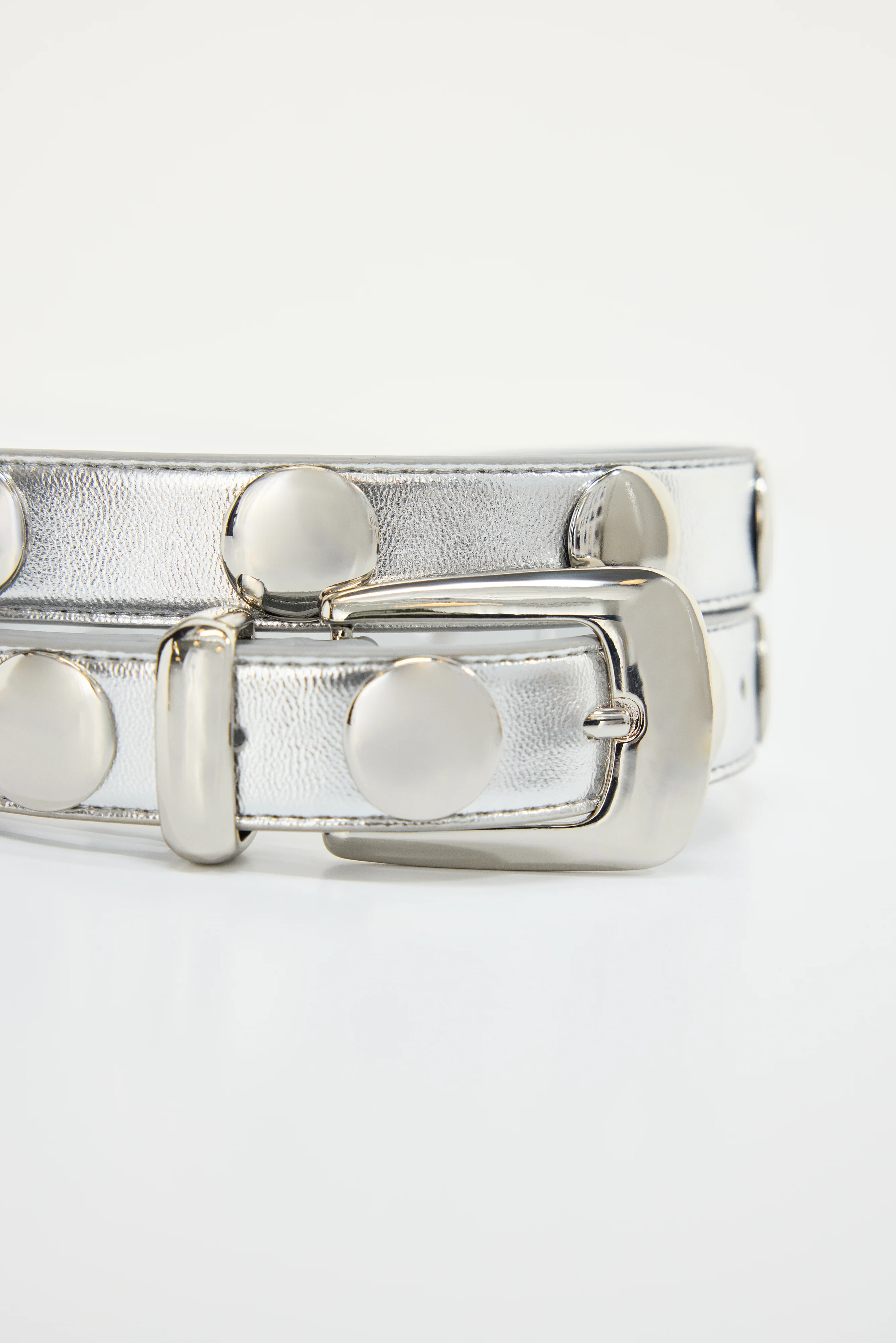CLASSIC STUDDED SILVER BELT | CHROME004 - Image 4
