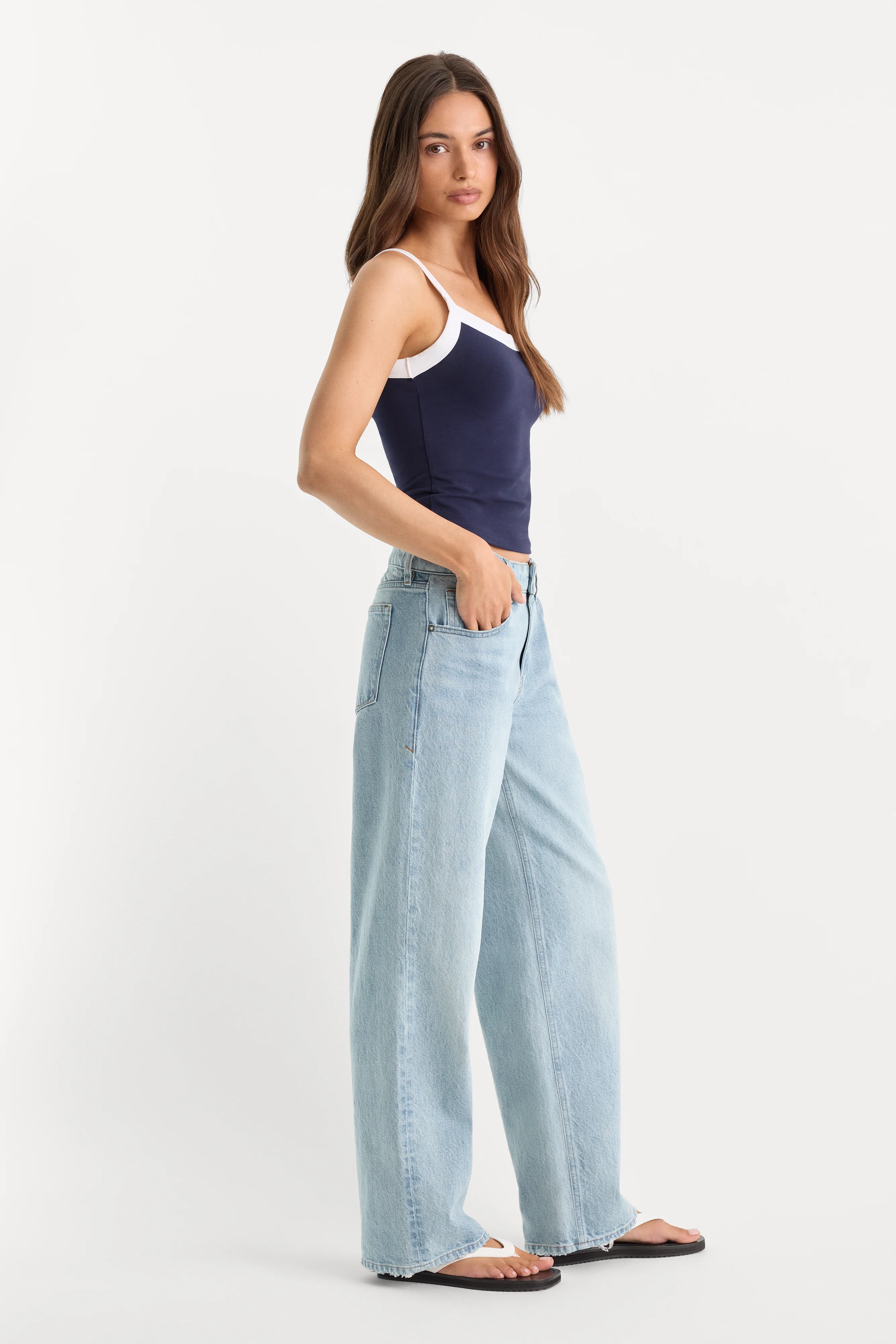 LOW RELAXED STRAIGHT JEANS | INDIGO1220 - Image 3