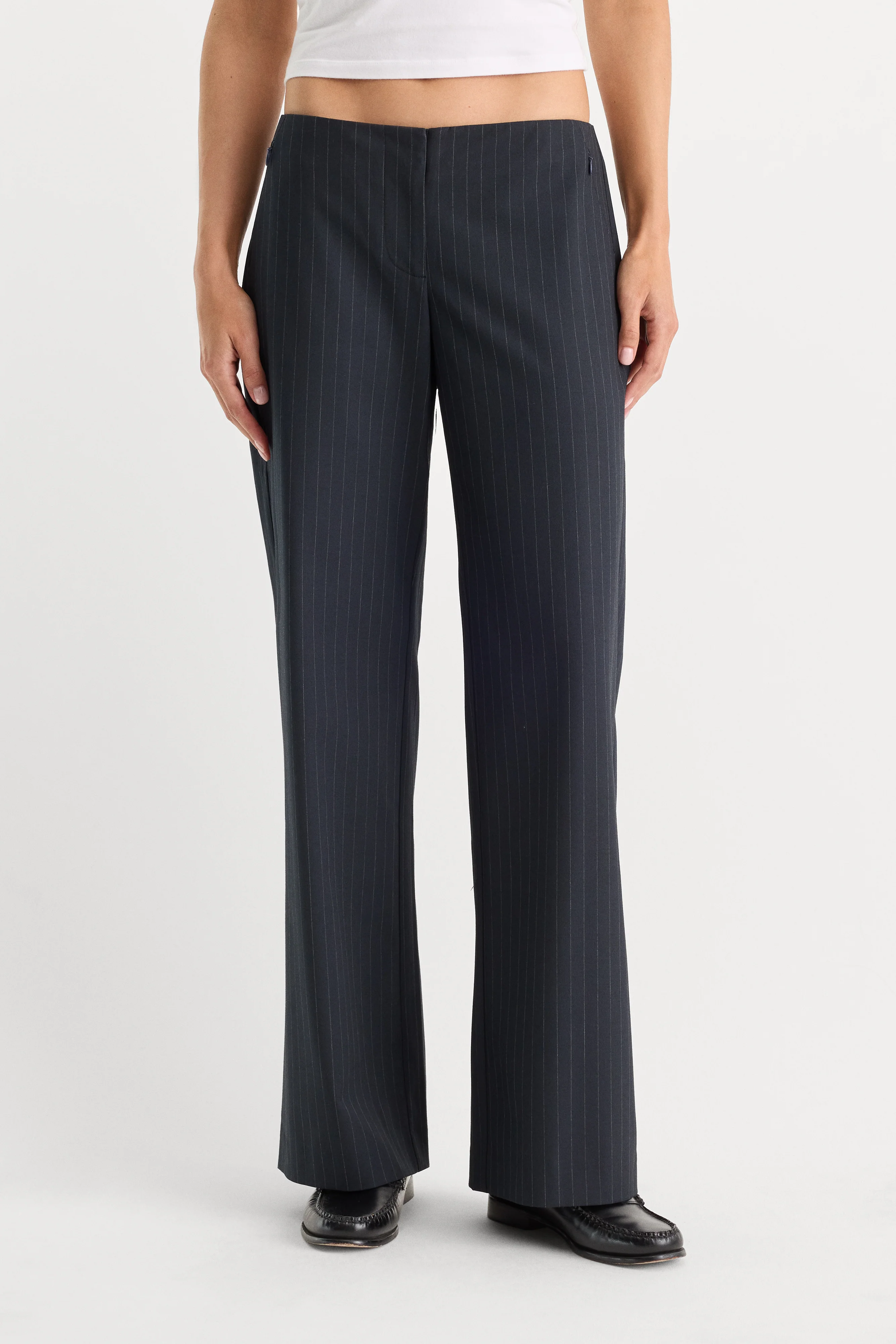THE LOW RISE TROUSER | ROYAL STRIPE - Image 2