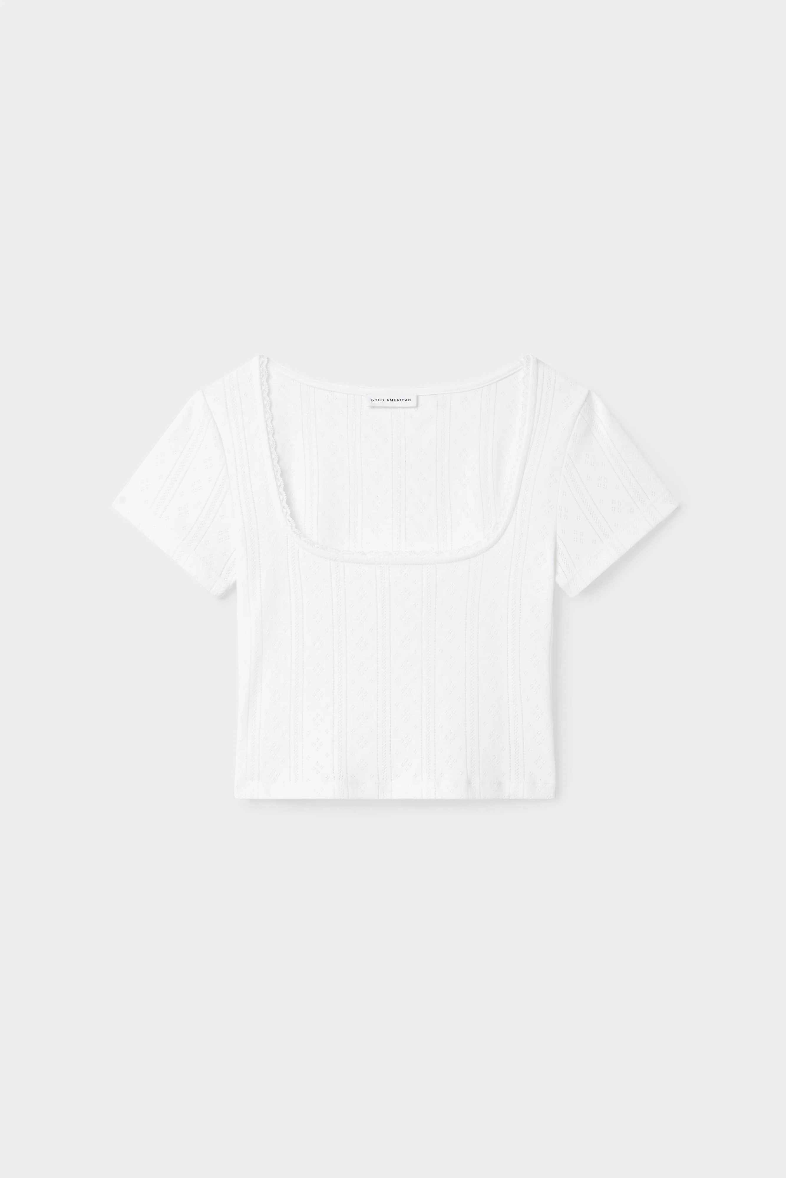 THE POINTELLE SQUARE NECK TOP | WHITE001 - Image 6