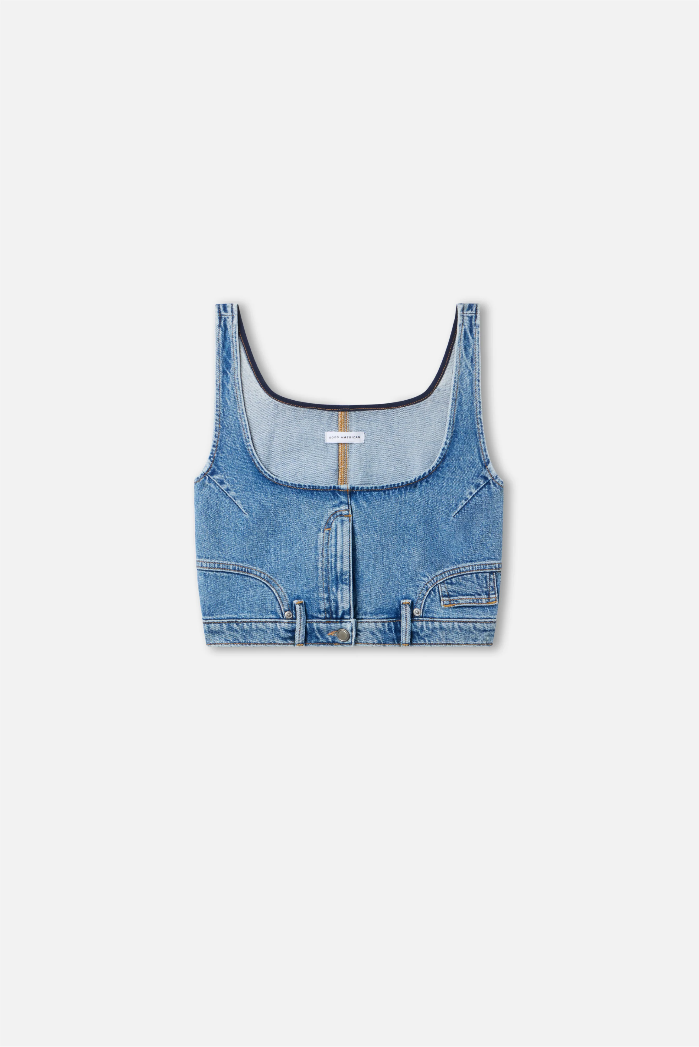 REWORKED DENIM VEST | INDIGO1083