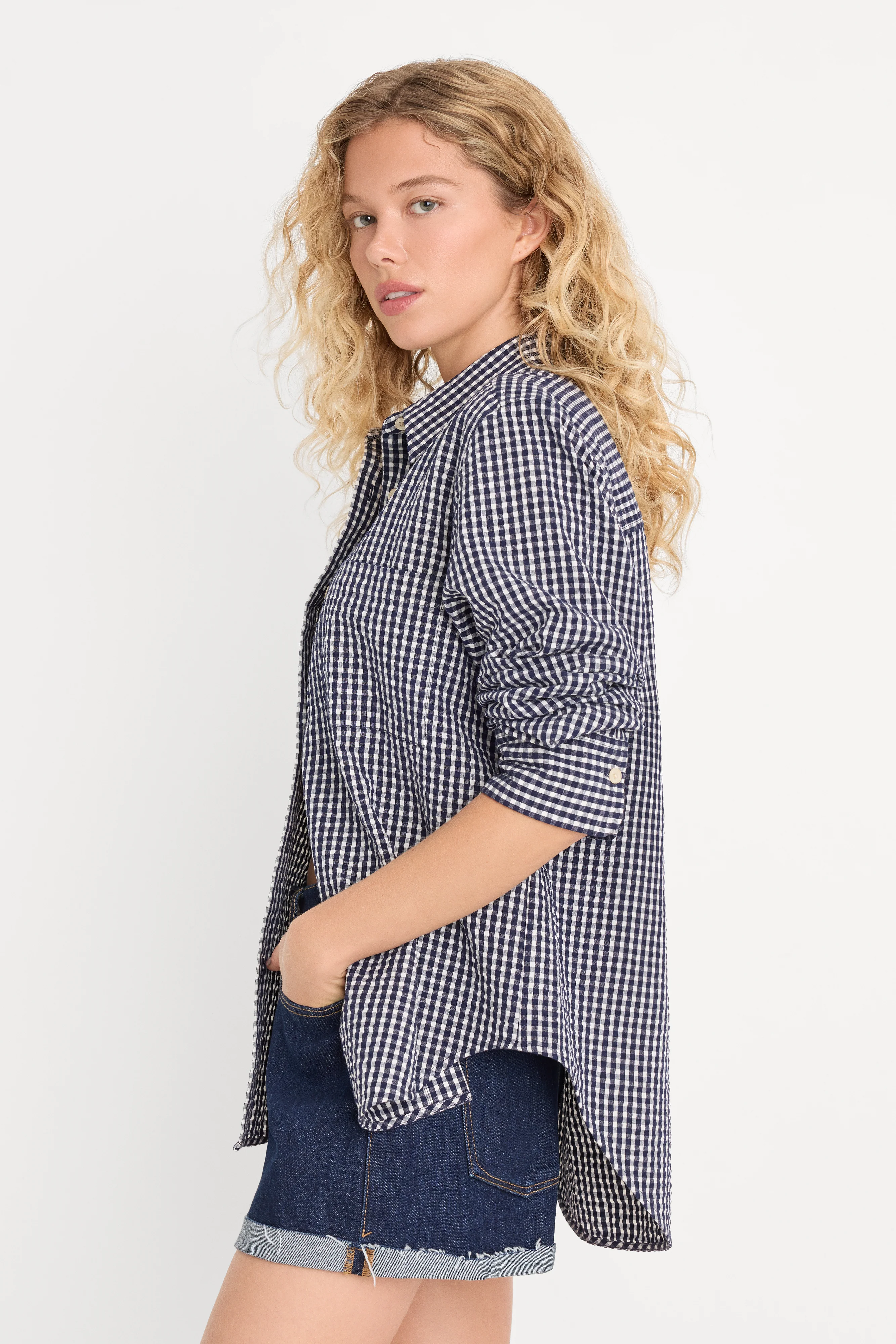 THE SEERSUCKER SHIRT | HORIZON GINGHAM SMALL - Image 2