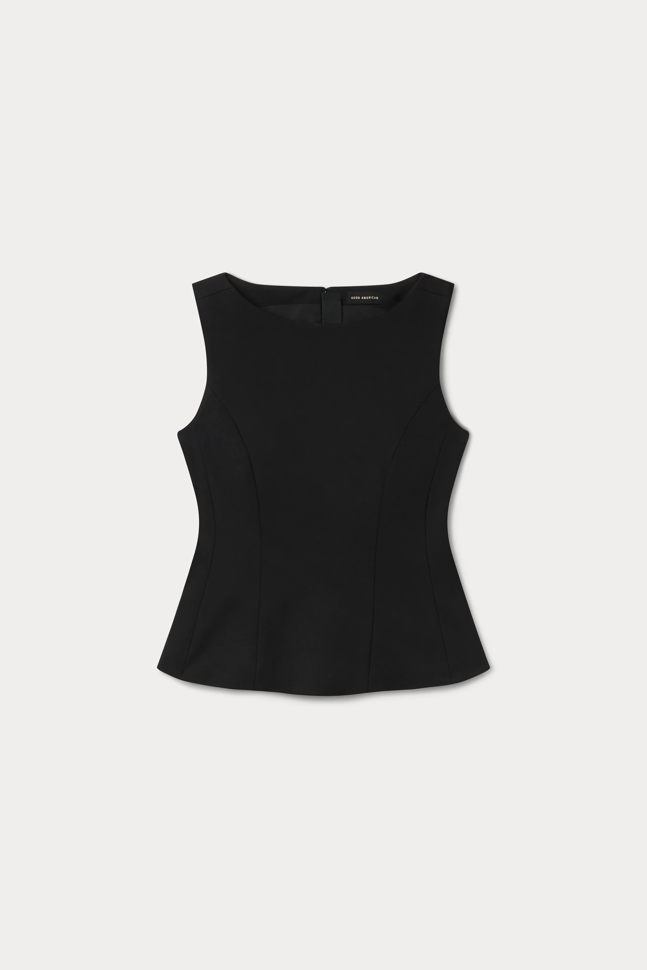 SOFT STRETCH PONTE STRAIGHT NECK TOP | BLACK001 - Image 5