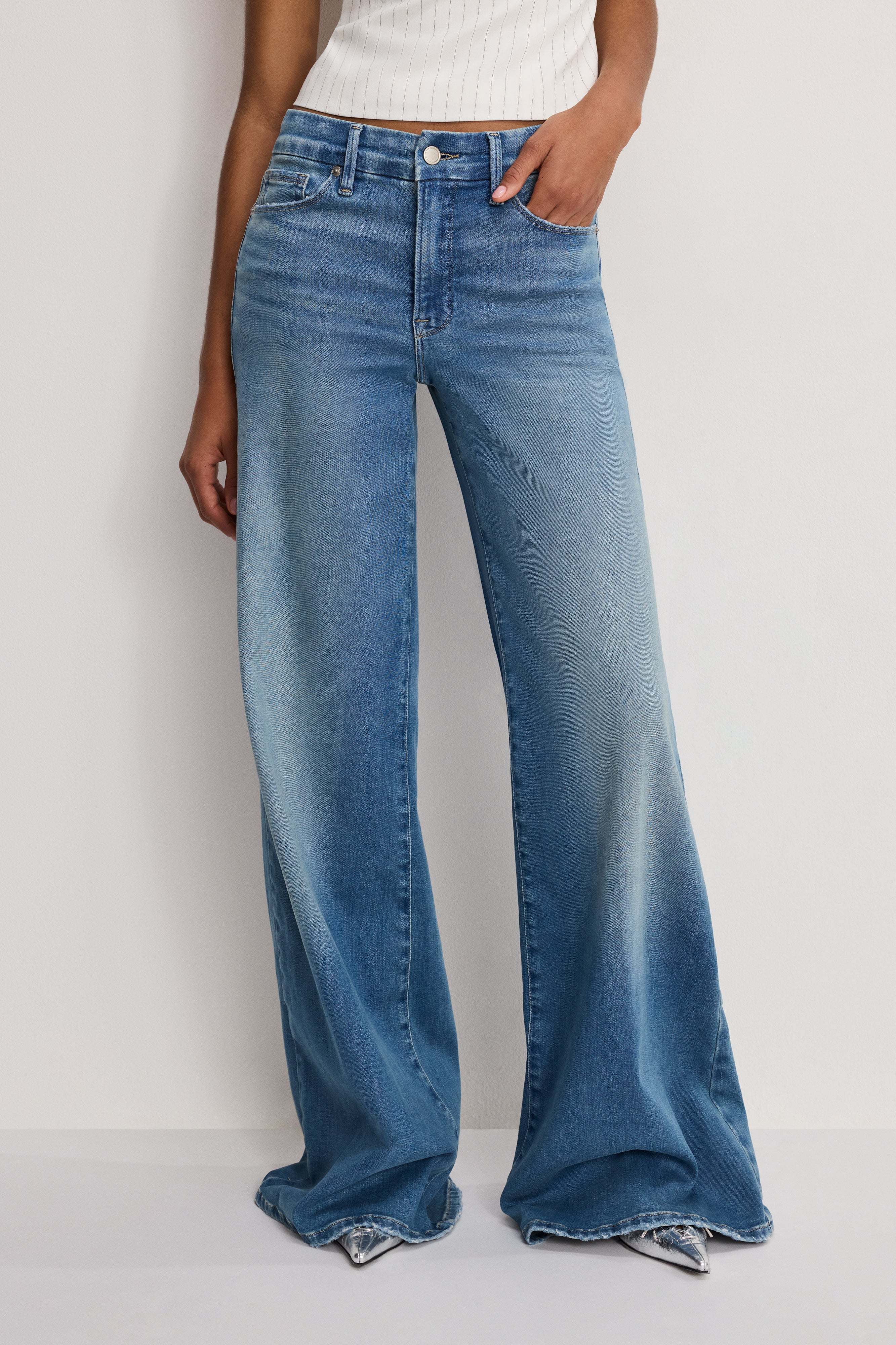 SOFT TECH GOOD WAIST PALAZZO JEANS | INDIGO1146 - Image 2
