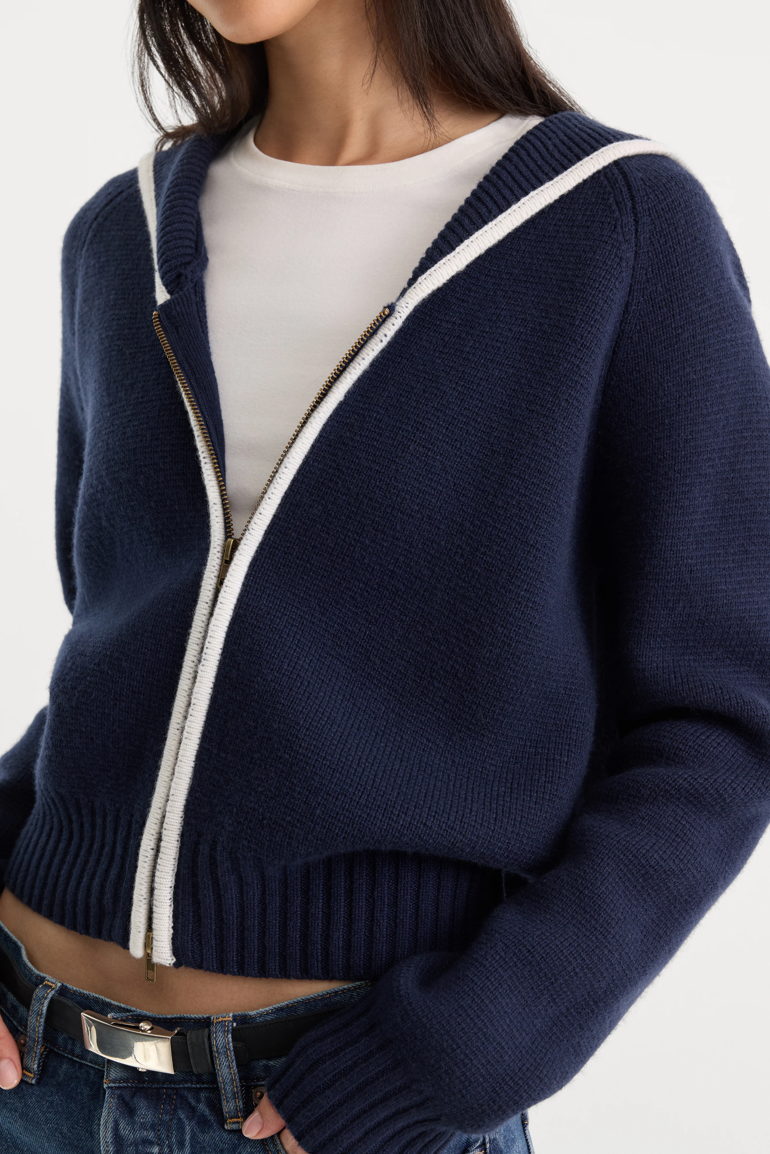 THE KNIT SAILOR ZIP UP | NEW NAVY002 - Image 4