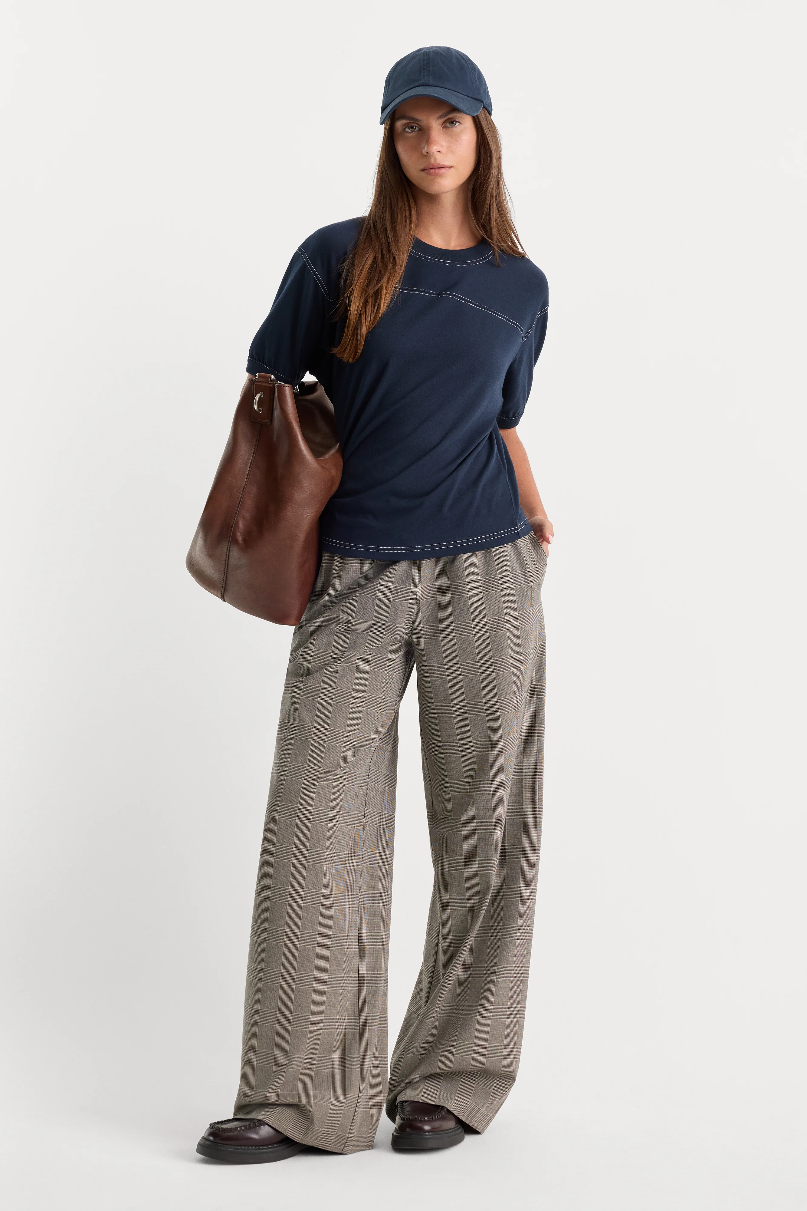 THE PULL ON TROUSER | MINI PLAID