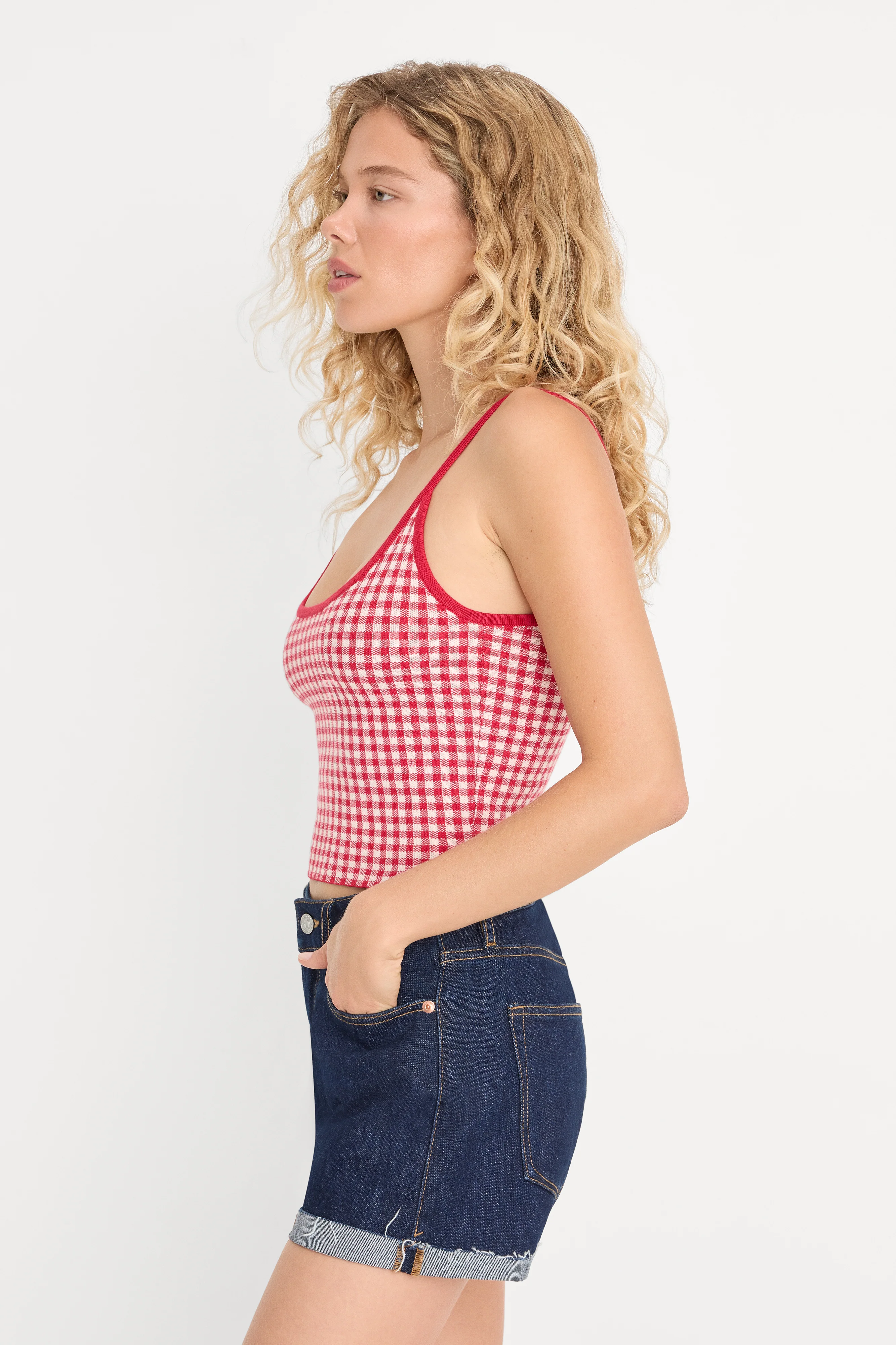 THE KEEPSAKE TANK | CHERRY GINGHAM - Image 3