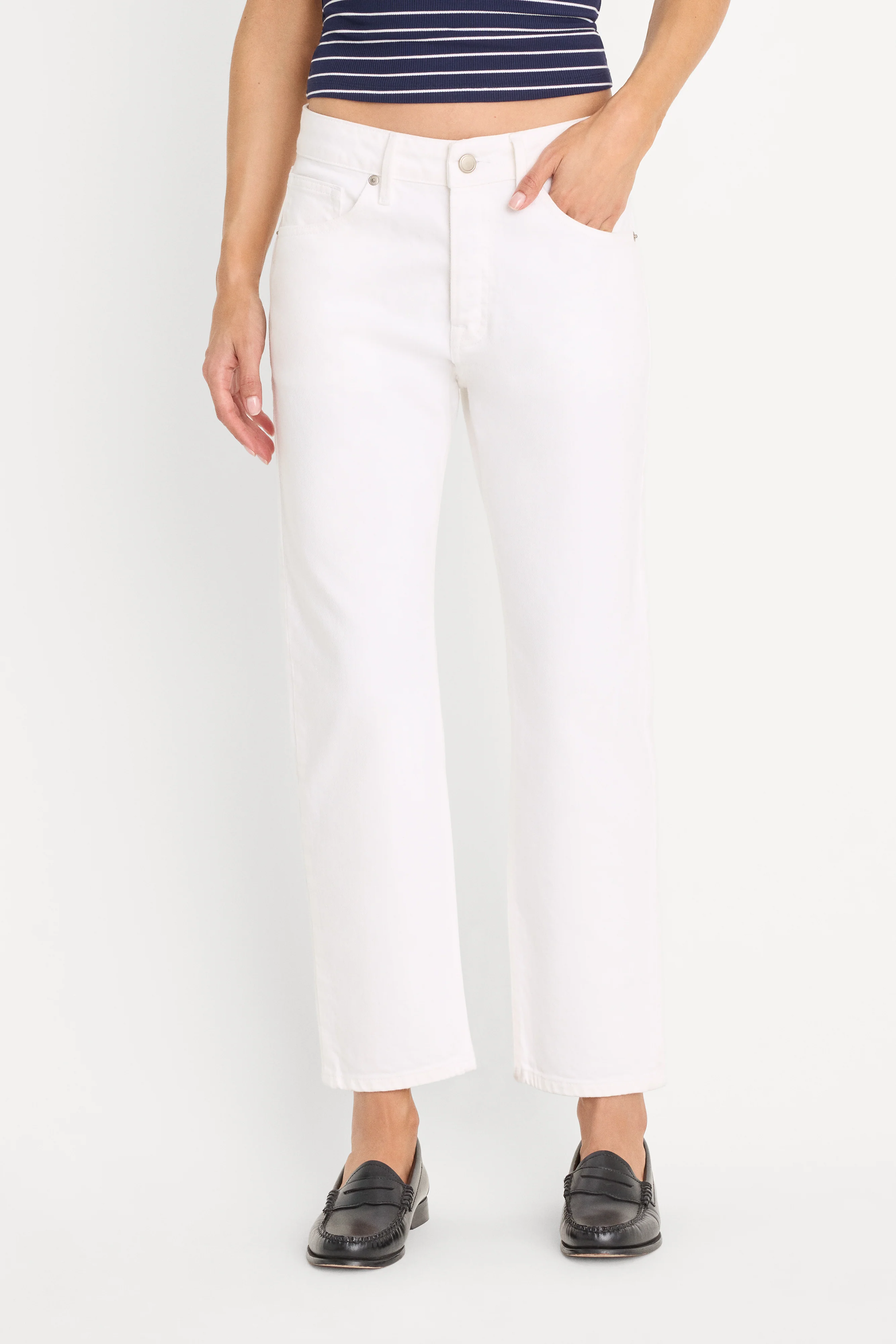 VINTAGE STRAIGHT ANKLE JEANS | WHITE001 - Image 2